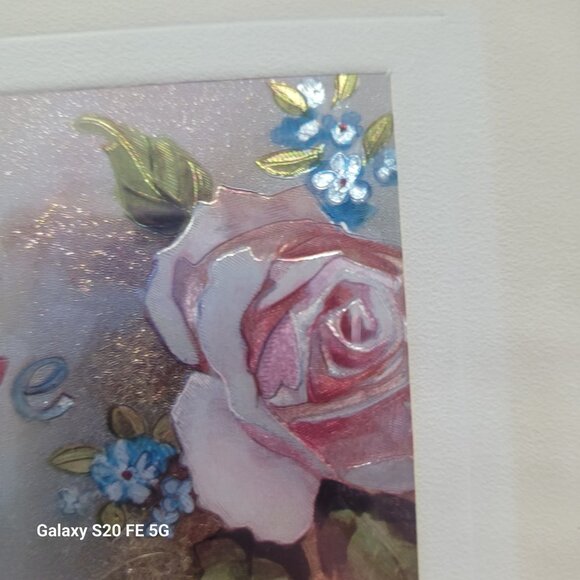 Vintage Rockabye Baby Metallic Print 1980's by Wendy Lyn Framed and Matted - Picture 7 of 13